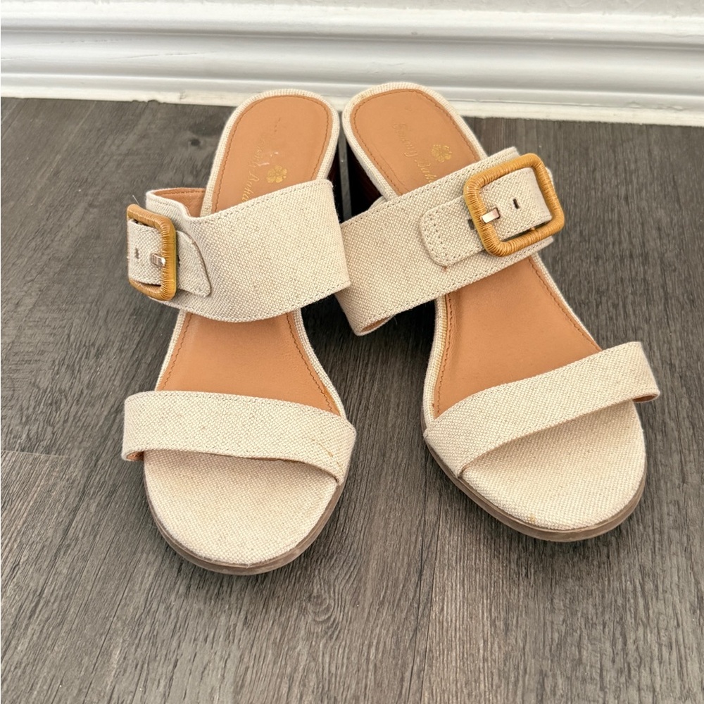 Tommy Bahama Women’s Sandal Trista Linen Block Heel Mule - Picture 2 of 8